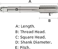 Vista 4 de Rosca métrica M8 X 1.25, HSS, rosca de máquina, mano derecha M8x1.25mm