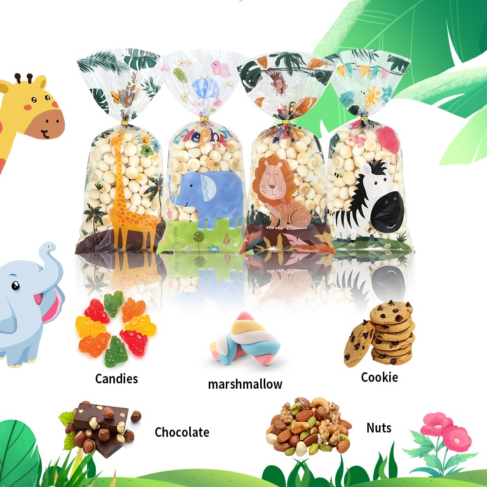 LLK Lot De 50 Sacs En Cellophane Avec 50 Attaches Torsadées Pour Fête Prénatale Ou Fête Prénatale