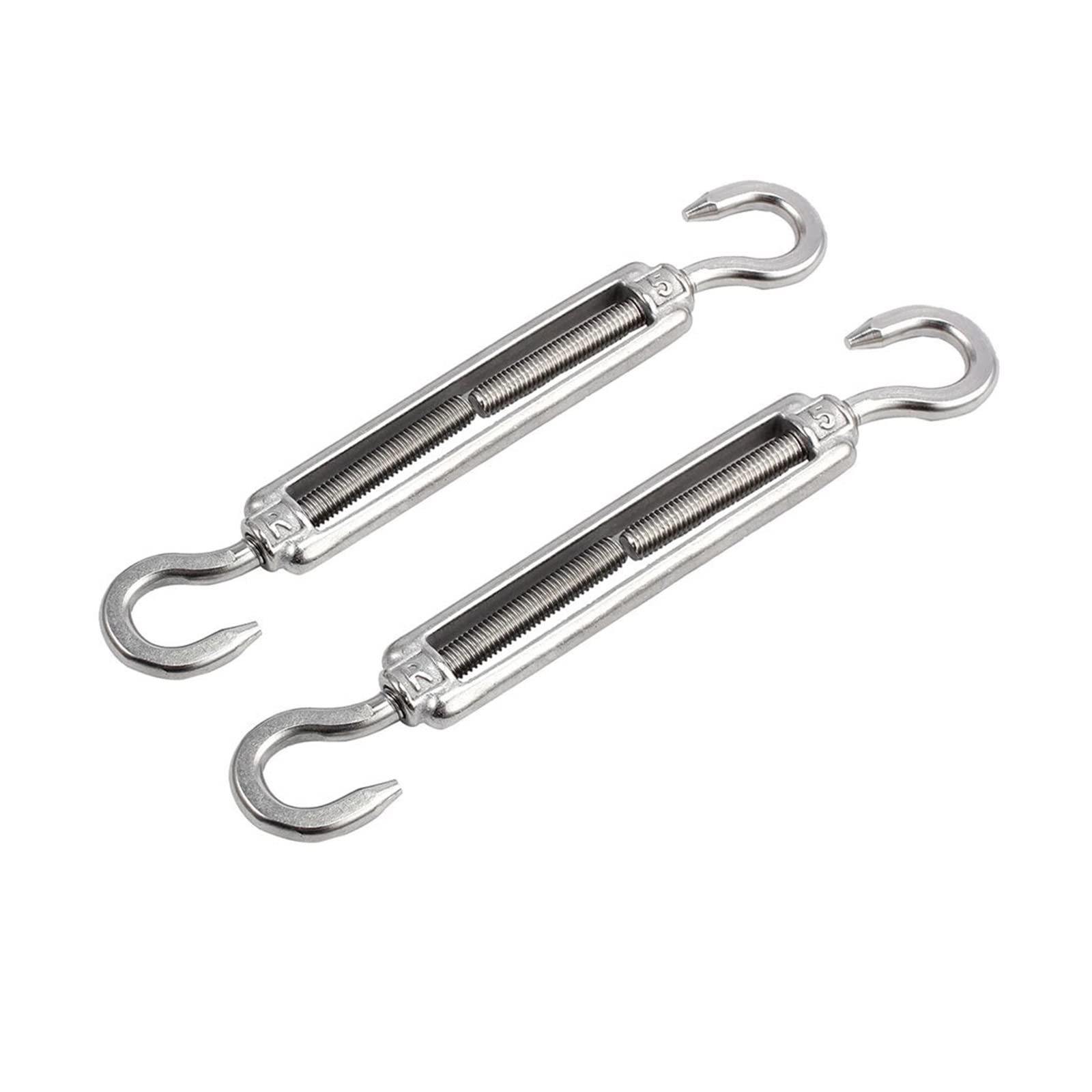 Napinacz do lin, 2/5/10 szt. Srebrny hak i haczyk ze stali nierdzewnej 304 M5/M6/M8 Ściągacz w stylu europejskim(M8,10pcs)