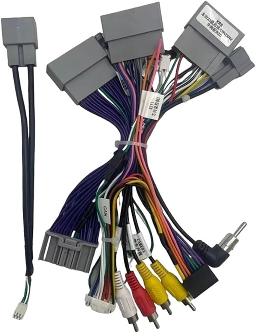 Car 16pin Audio Wiring Harness With BOX Compatible with Honda CRV Civic ZRV 2023+ Stereo Installation Wire(Only Canbus)