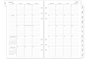 2024-2025 Compact A5 Monthly Planner Refill