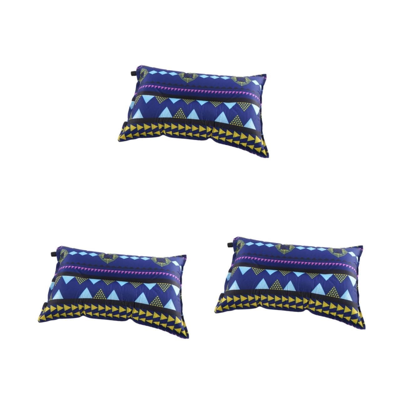 TOYANDONA Coussin de Voyage Gonflable Automatique Accessoire de Camping Oreiller pour Avion et Extérieur Soutien Confortable pour Cou Tête Pours Siestes Voyage Rayures