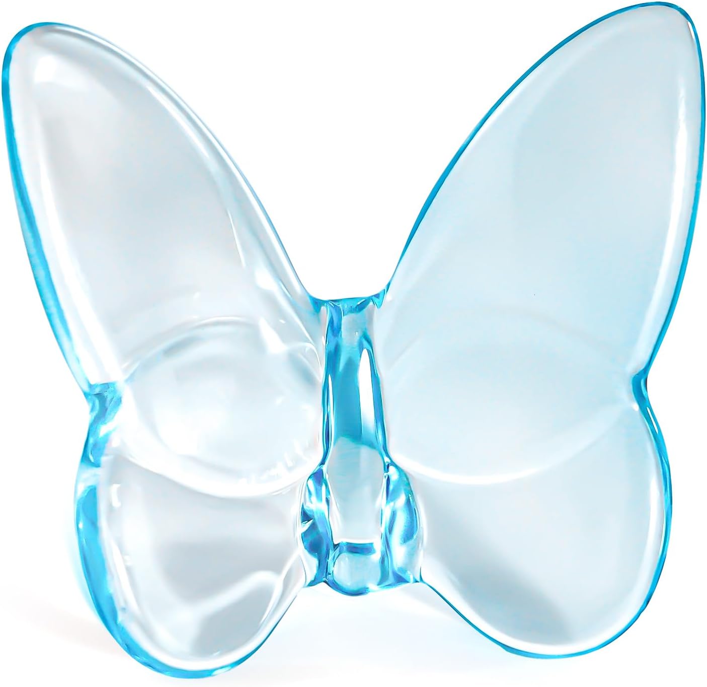 Crystal Butterfly Figurines,Flying Butterfly Figurine Decor Crystal Cut Glass Butterfly Ornament Statue Animal Collectible Gift Home Ornament Decor (Light Lake Blue)
