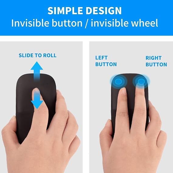 Bluetooth Compatible/Foldable, Arc Mouse, Bluetooth Compatible, Foldable, Wireless Mouse, Small, Portable, Easy to Connect, Easy to Use, Arc Mouse, Working at Home, Compatible with Windows/macOS/iPad OS/IOS/Android