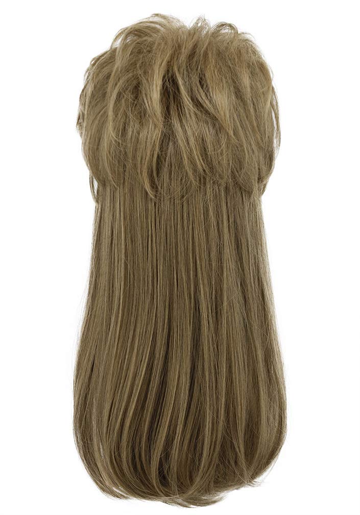 VGbeaty 70s 80s Disco Mullet Punk Rock Wig Mens Long Straight Light Brown Halloween Costume Cosplay Wig, 21-24 Inch - Image 4