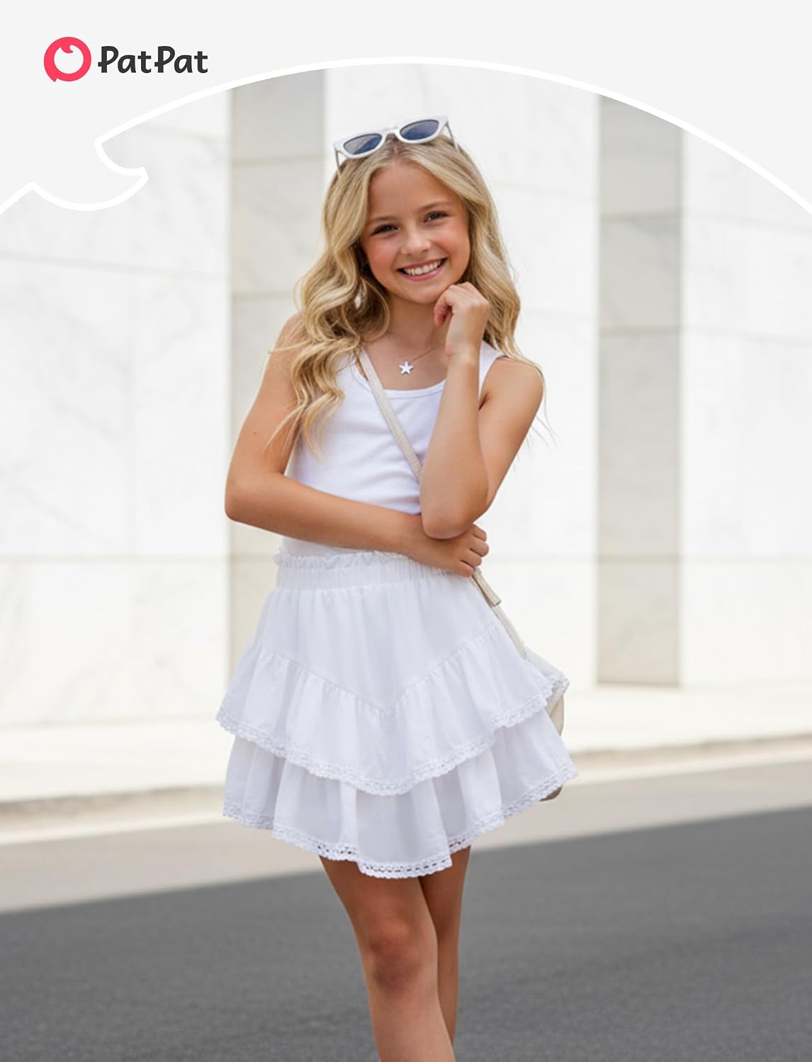 PATPAT Girls Trendy Clothes 6-14 Years Sleeveless Crop Tops and Skirts 2 Piece Outfits Teen Girl Summer Western Outfits