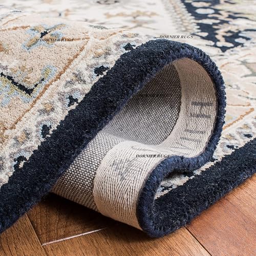 Image of 6x8 Ft Wool Tufted Carpet - Elegant Handcrafted Traditional Rug for Bedrooms, Living Rooms & Studios