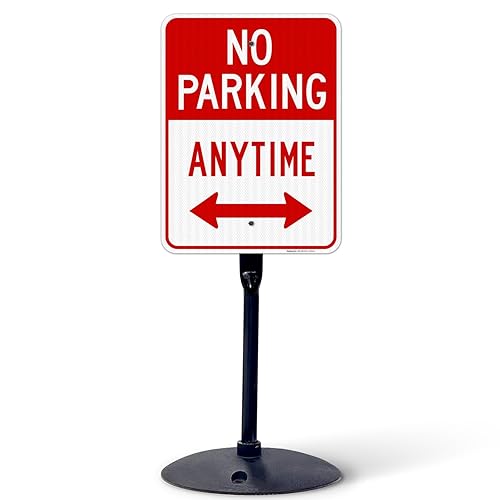 Miniatura 10 de SIGO SIGNS señal con la leyenda "No Parking Anytime", grande 10 x 14 pulgadas, de aluminio, para uso interior o exterior