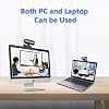 كاميرا ويب للكمبيوتر مع ميكروفون، Hd 1080 P الجري كاميرا ويب للكمبيوتر، ماك، كمبيوتر محمول، التوصيل والتشغيل كاميرا Usb لليوتيوب، سكايب مكالمة فيديو، كاميرا الوجه للدراسة، مؤتمر، الألعاب مع مقطع للتدوير