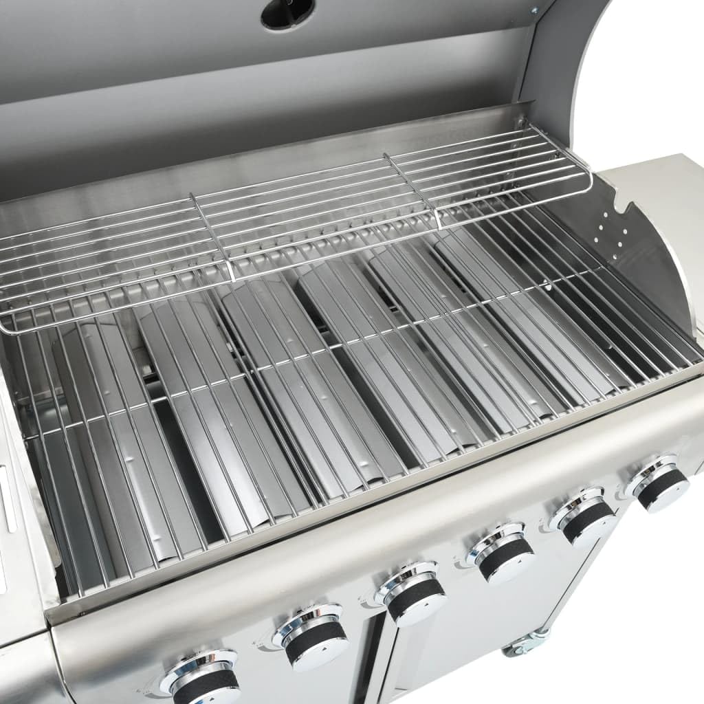 Générique Barbecue à gaz avec 7 brûleurs Argent Acier Inoxydable,Maison & Jardin,Arts de la Table & Arts culinaires,Électroménager de Cuisine,Barbecues,Argent,38.7 KG,367594