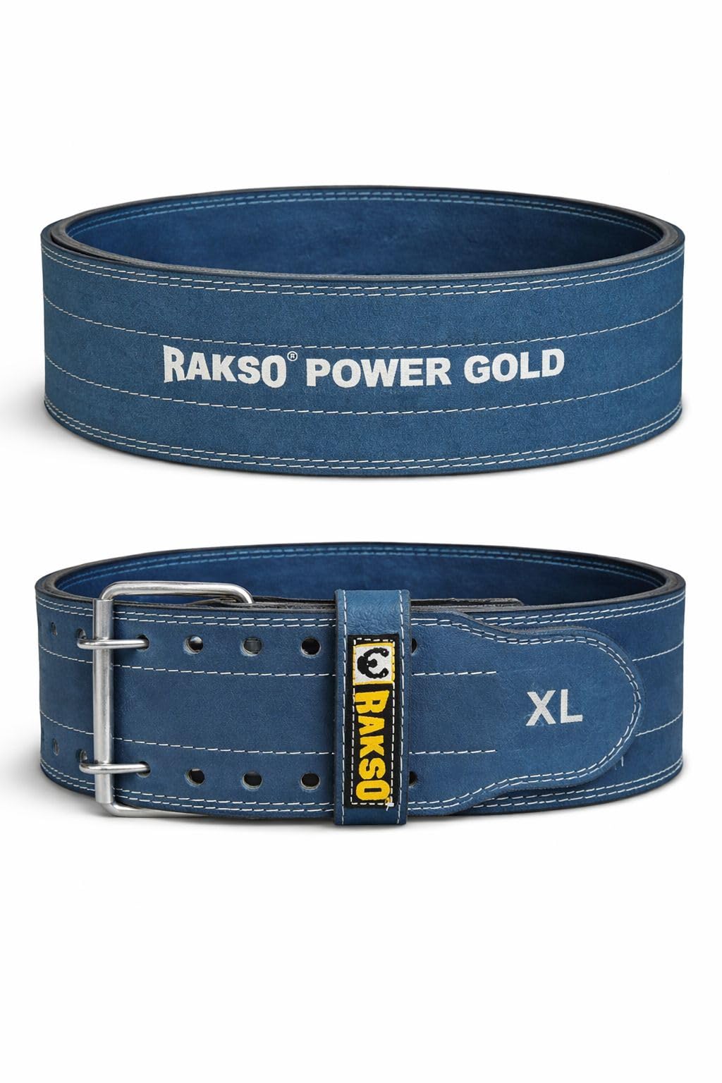 Rakso Power Gold Gym Belt for Men and Women - Lever Deadlift Belt for Workout, Powerlifting, Weight Lifting - Leather Exercise Belt for Back Support (L 48 INCH)-image-18