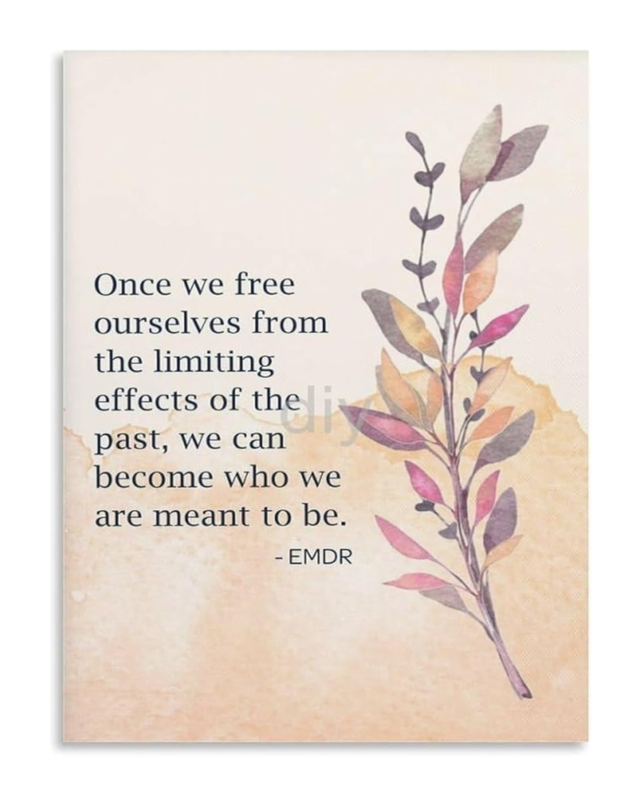 ZDVHOMCB Therapist Office Art EMDR Techniques Poster Canvas Wall-Art for Counseling Clinic Home Study Unframed,08x12inch(20x30cm)