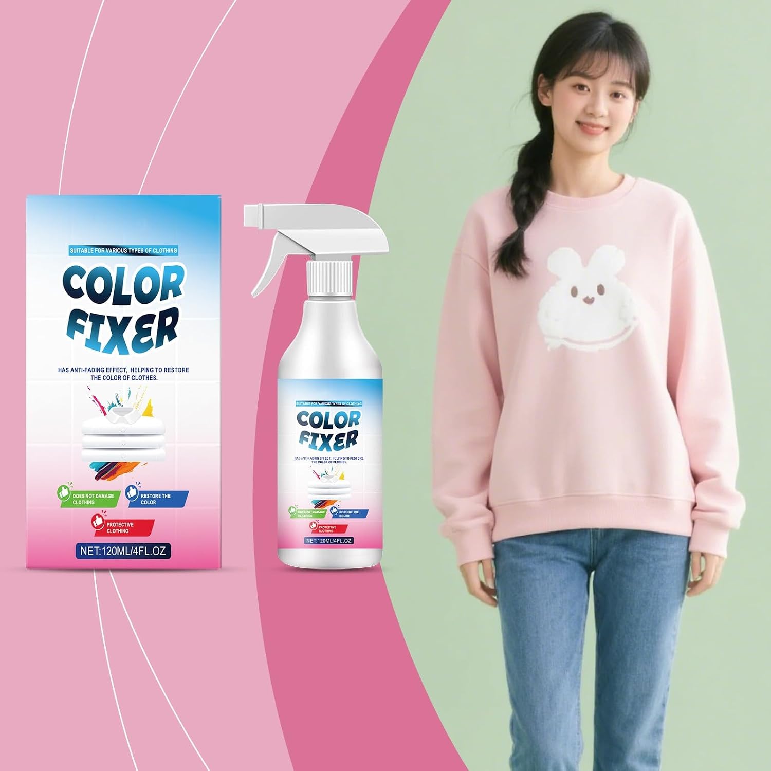 Color Protections Fixer for Delicate Textiles Prevents Dye Bleeding in Machine Hand Wash Safe for Daily Use Liquid Color Fixative