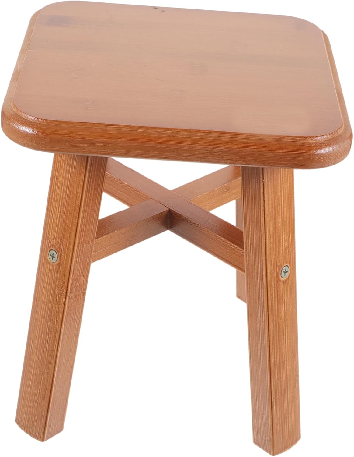 MERRYHAPY Sturdy Wooden Stool Low Stool Seat for Living Room Footstools 24cm Tall Home and Step Stool