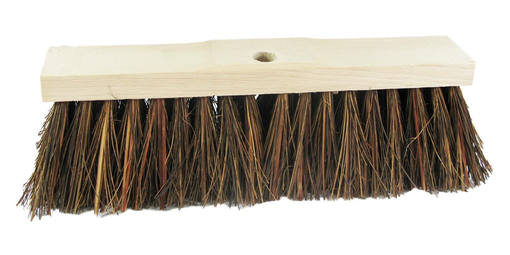 Piassava Street Broom with Handle Hole - Yard Broom Industrial Broom Sweeping Broom Outdoor Broom Professional Broom for Asphalt Concrete Construction Site Yard & Commercial 40 cm / 50 cm