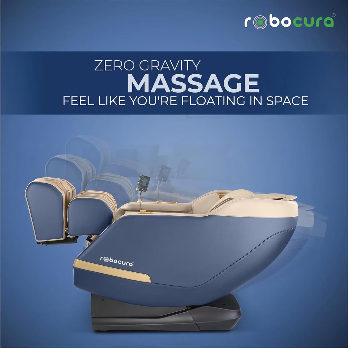 Robocura Royal Plus Luxury Intelligent Corded Electric Full Body Massager Chair, Blue Robocura Royal Plus Luxury Intelligent Corded Electric Full Body Massager Chair, Blue