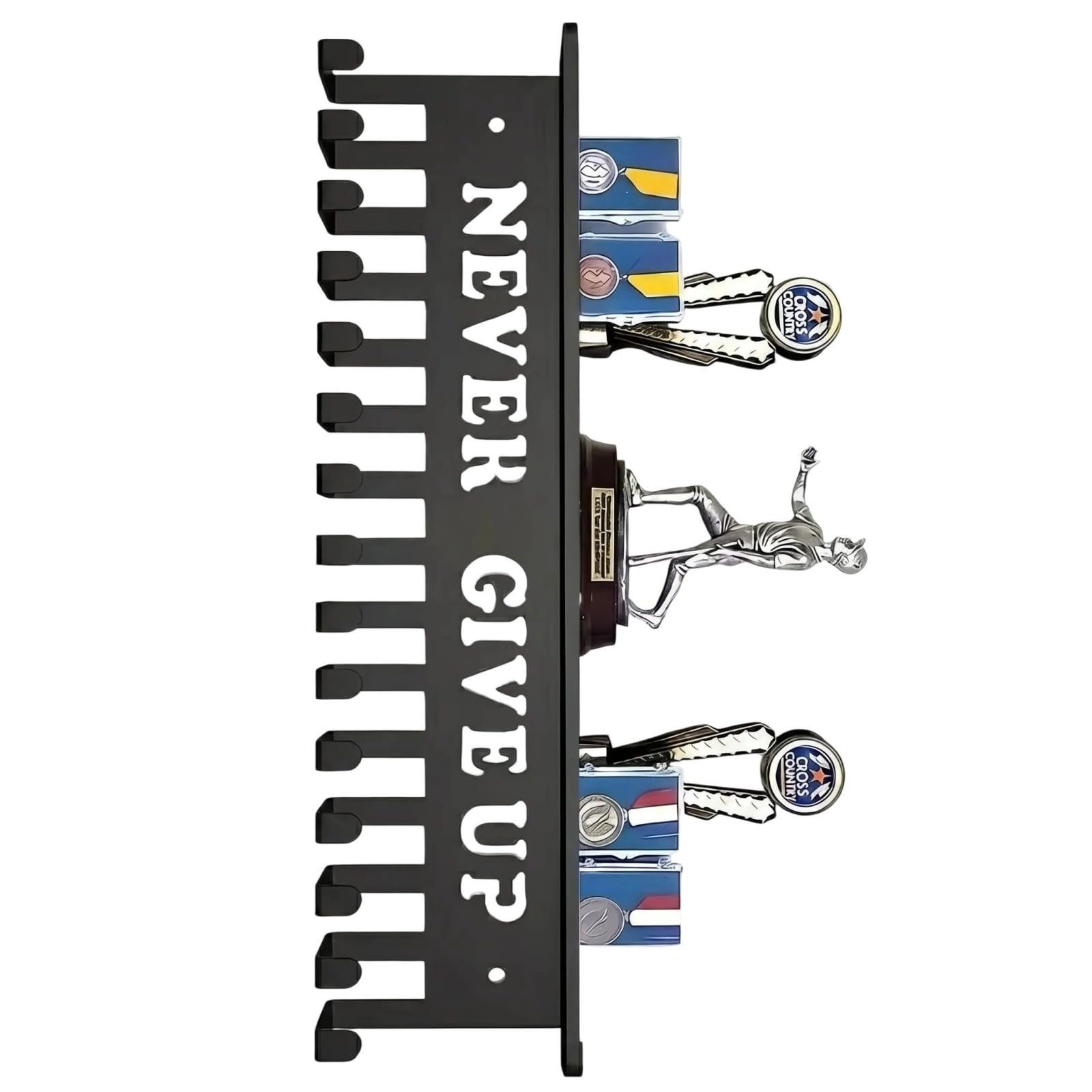 Jazuaiao Modern Holder with Medals Display Function Sturdy TPU Construction for Home Gym Use Fitness Award Holder