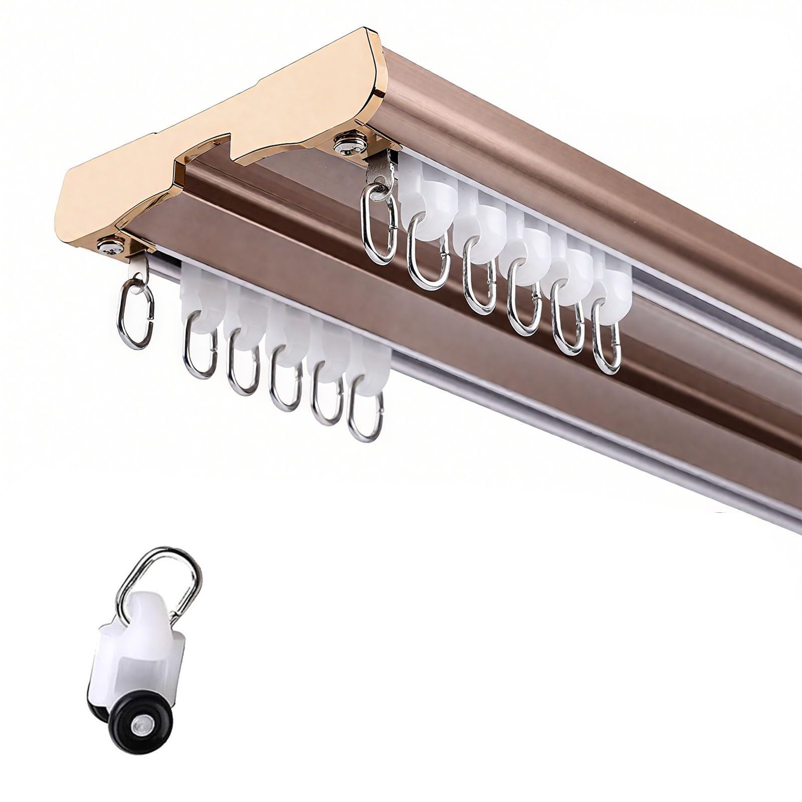 Rail en aluminium à 2 rails pour cloison de séparation de chambre et salon 5,1 m