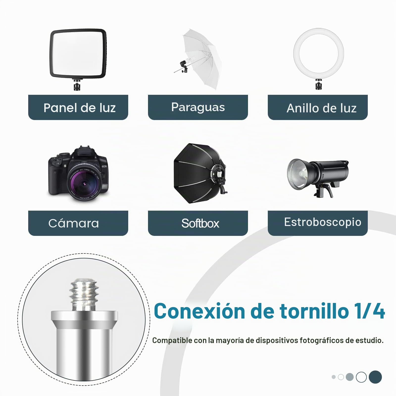 EMART 210cm Soporte de Luz, Tripode para Iluminación de Ligero Aluminio, Light Stand con Bolsa de Transporte Portátil para Foto, Video, Estudio - 2 Pack