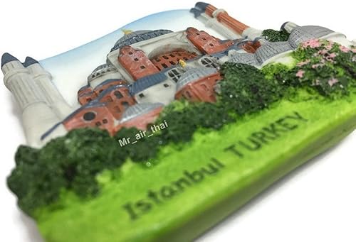 Miniatura 3 de Tiny Santa Sofía en Estambul, Turquía Türkiye Asia Occidental Atracciones turísticas Resina Refrigerador Imán Viajero Recuerdo Regalo Memento 3D