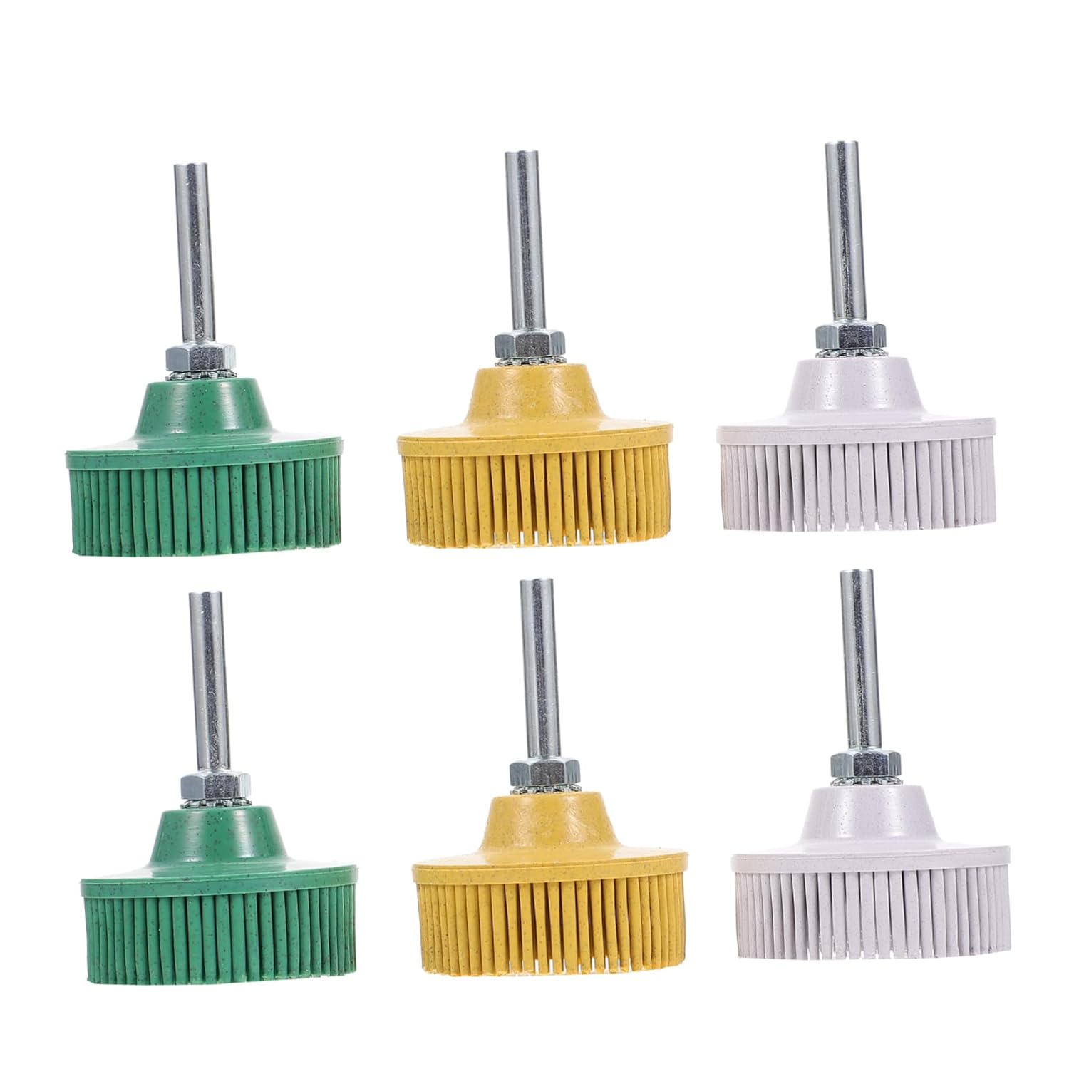 Cabilock 6pcs 2 Inch Abrasive Bristle Discs for Metal Polishing Cleaning Deburring Polishing Wheel