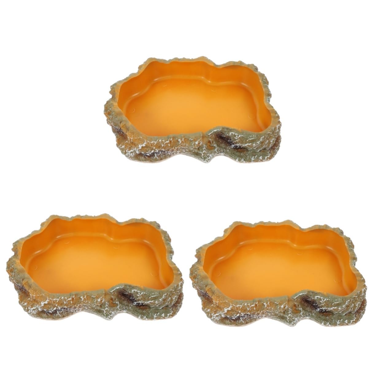 BESPORTBLE 3piezas Tazón De Alimentación para Reptiles Cuenco De Agua para Tortugas Decoración De Terrario Comedero para y para Reptiles y Anfibios