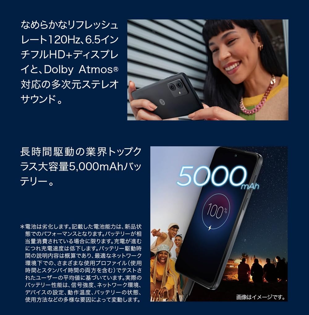 Amazon | Motorola(モトローラ) moto g64 5G 8/128 スペースブラック