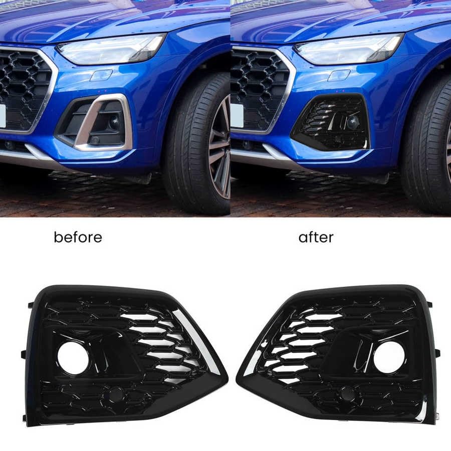 Remplacement lunette antibrouillard Audi Q5 80A 2021 calandre cassée solution - 6