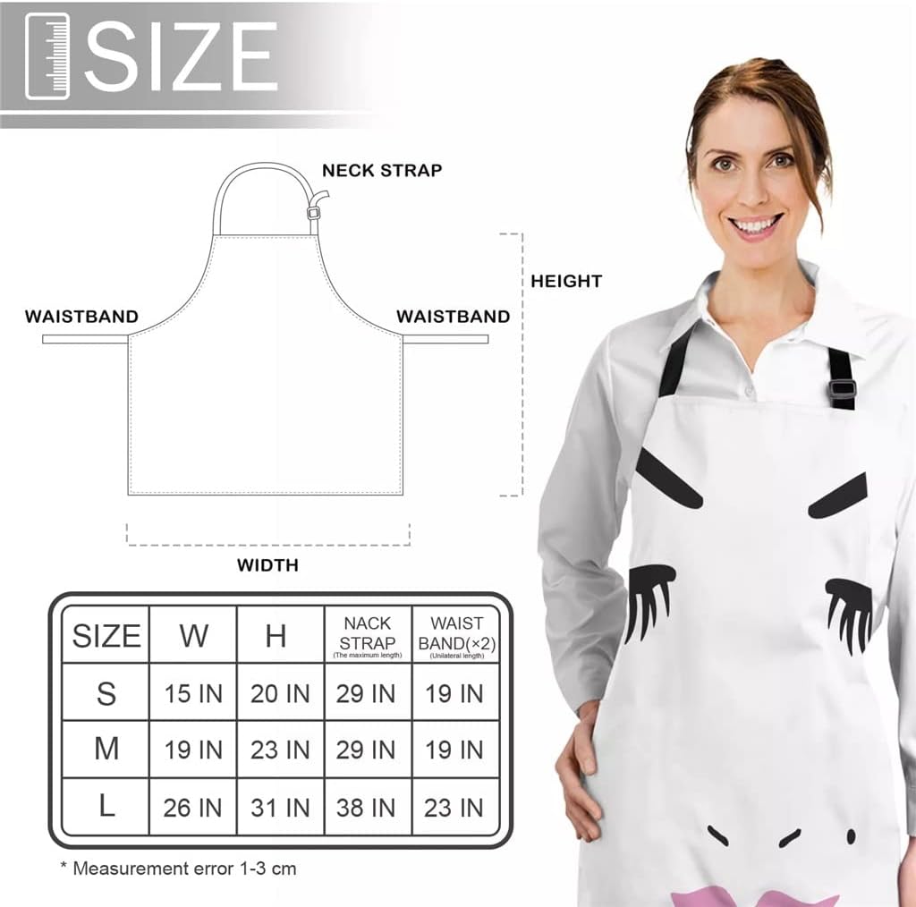 Women Face Pattern Kitchen Apron Adult Female Home Cooking Baking Cleaning Aprons Bibs Tools