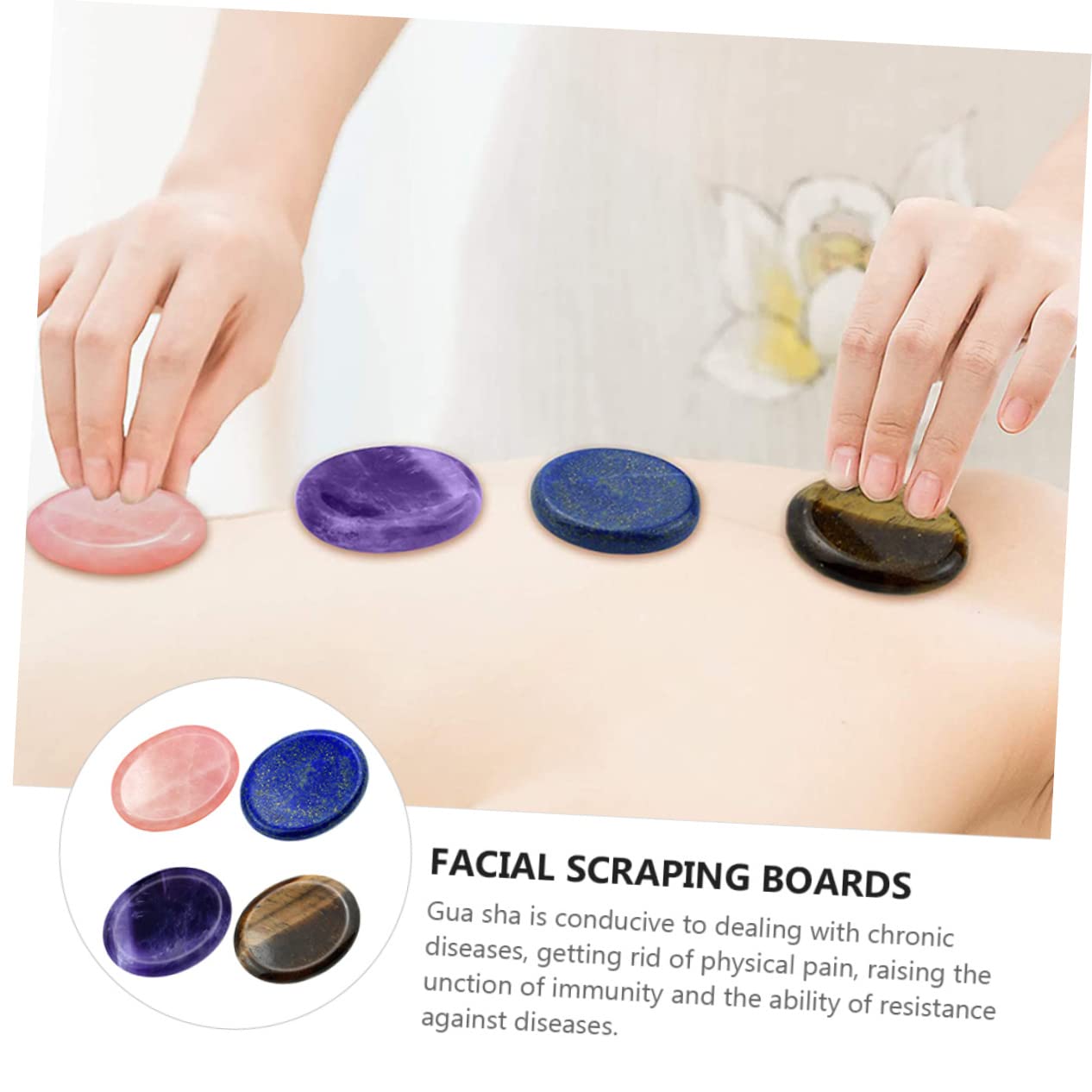 3 Set Massaggio Visage Strumenti Guasha per Rassodamento e Relaxazione Della Adatti per Uso e Personale