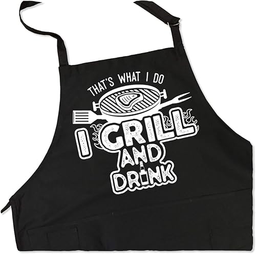 Miniatura 2 de ApronMen, Delantal ajustable Grill and Drink para hombre, talla única