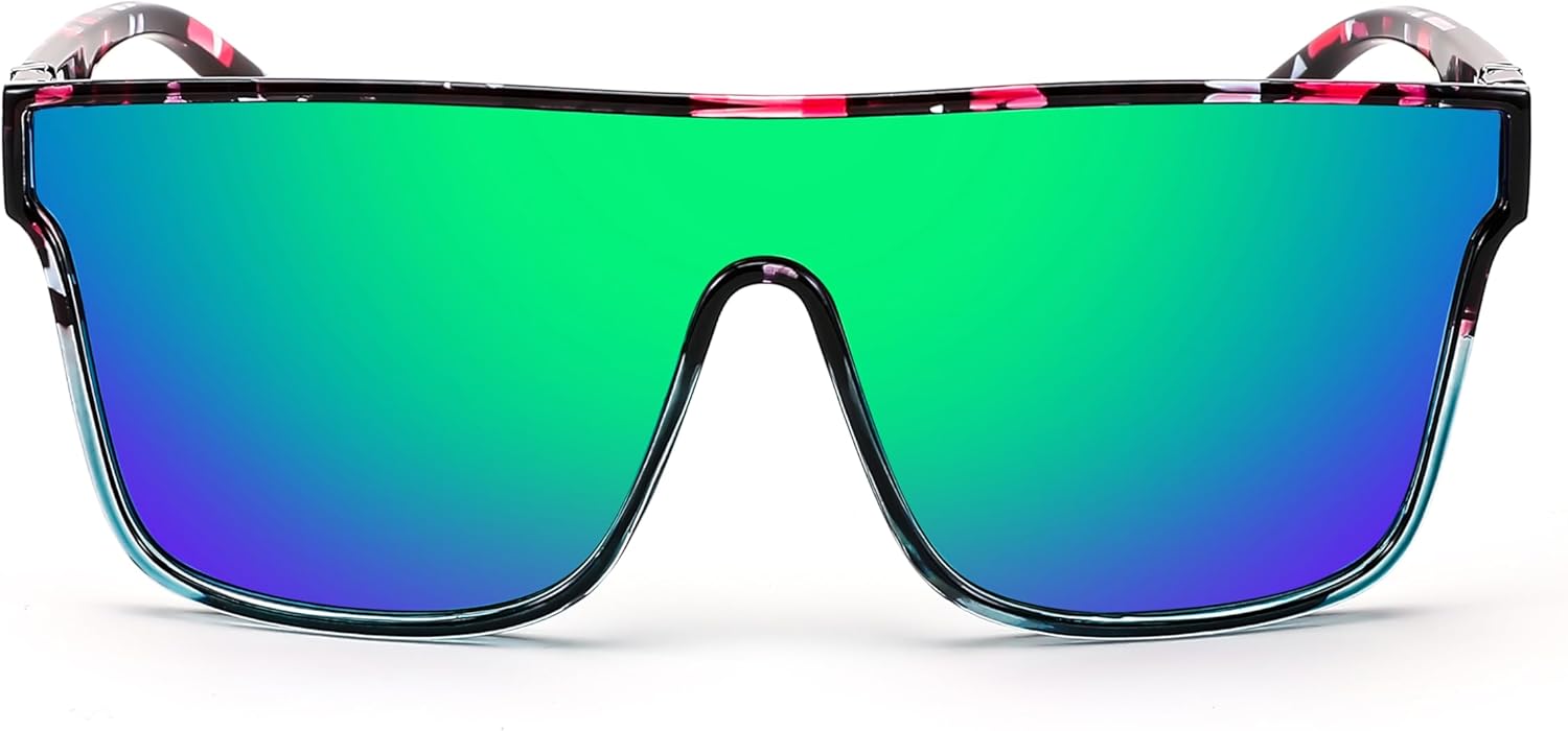 FEISEDY Sunglasses for Women Men, Fashion Mirrored Single Lens, Driving Beach Sunnies UV400 Shades B2996 - Image 8