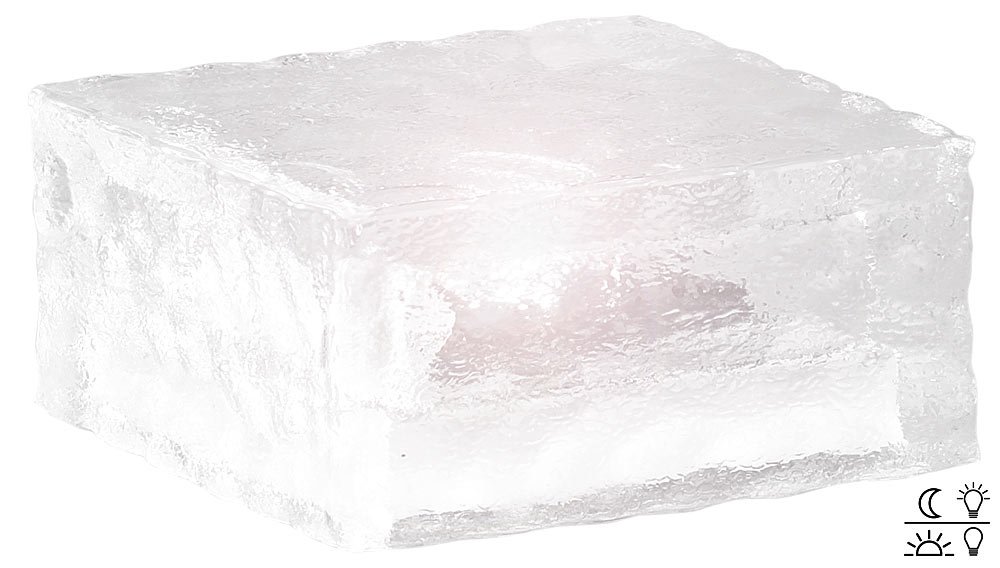 Lunartec Pavé Lumineux à LED Solaire - 10 X 10 X 5 cm