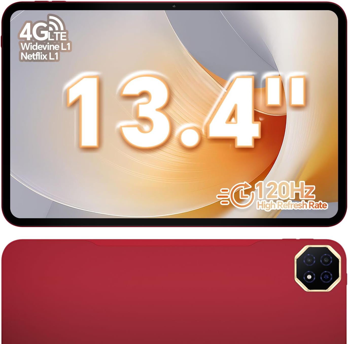 TECLAST T65 Plus Newest Tablet 13.4 Inch, Android 15 Tablets 20GB+256GB/TF 5TB, MTK G99 Octa-Core Gaming Tablet, 10000mAh/18W Fast Charge, Large Tablets with Widevine L1, 2.4G/5G WiFi, 8+13MP – Metal