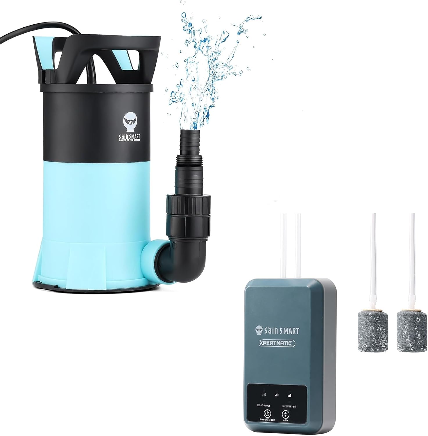 SainSmart Sump Pump 1.15HP + Aquarium Air Pump Dual Outlet