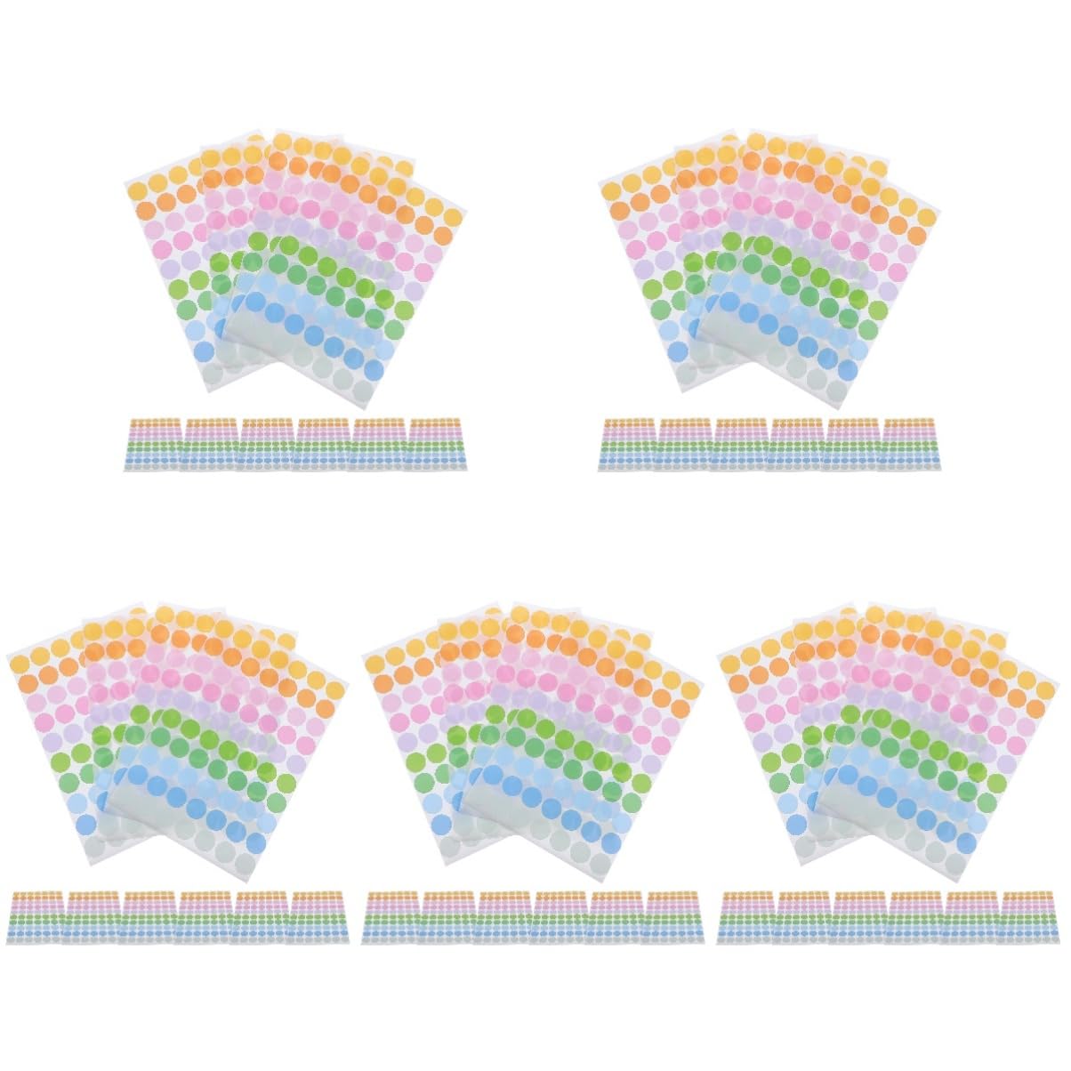 Tofficu 5 Ensembles Étiquette De Point Marqueurs Cercle Point Stickers Autocollant Vierge Rond Des Points Numéro Autocollants Étiquettes Stickers Petits Autocollants Papier 50 Feuilles * 5