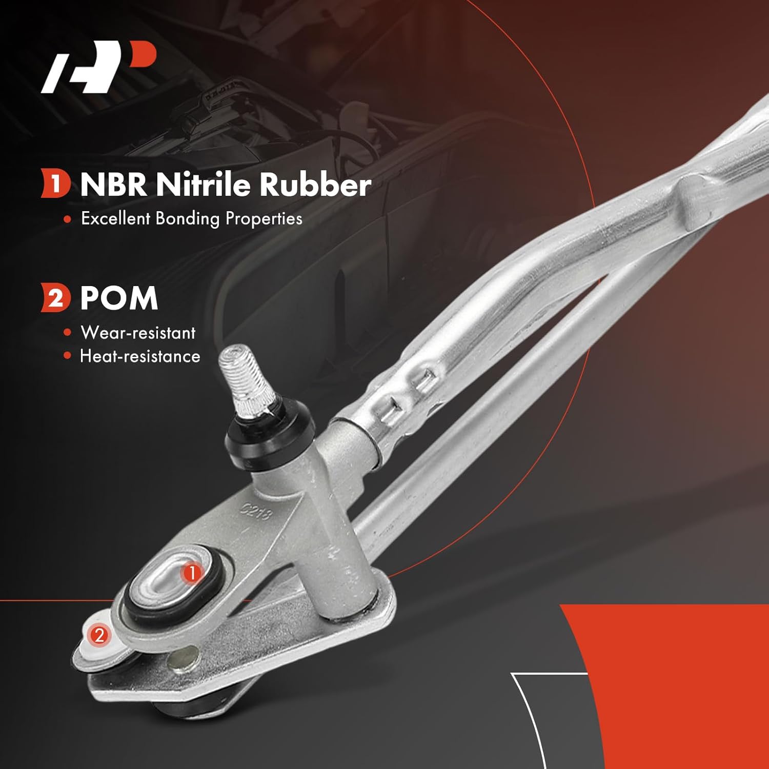 A-Premium Front Windshield Wiper Motor and Linkage Assembly Compatible with Tesla Model 3 2017-2023