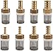 Multi-Size Car Wash Filter 6~19mm - Rustproof Brass & Stainless Steel Mesh for Garden/Industrial Spray Systems(8mm)