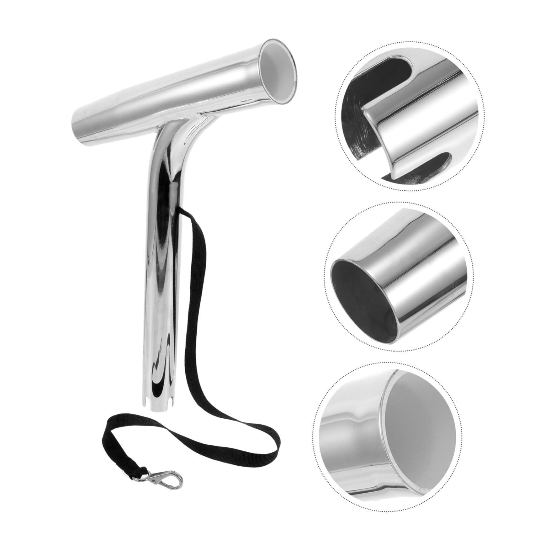 SHERCHPRY Porta Canne da Barca in Acciaio Inox, Supporto Rigido Marino