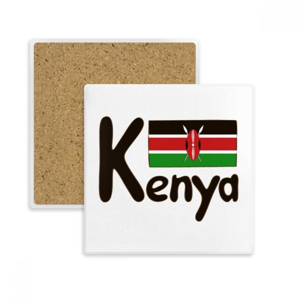 Porte tasse absorbant Kenya en pierre noire contre les taches de boisson