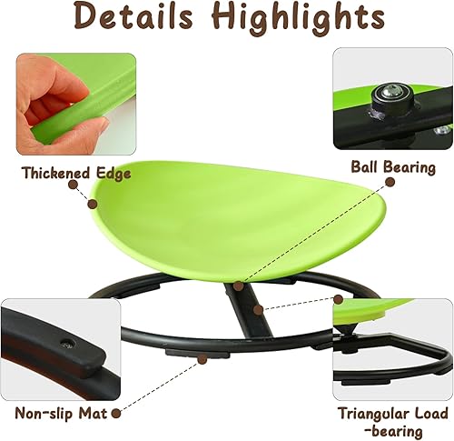 Miniatura 55 de Silla giratoria sensorial para niños con autismo a partir de 3 años, silla giratoria para niños con TDAH, sillas sensoriales para niños autistas,