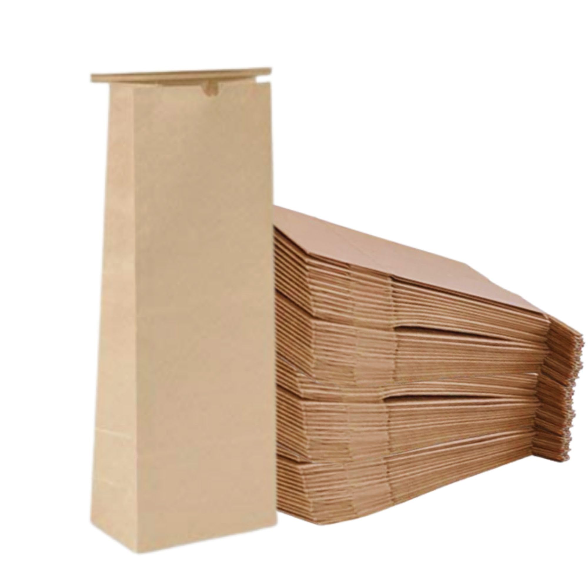 1000 Pack 1 lb (16oz) Kraft Tin Tie Coffee Bags For Food Packaging, Cookie Bag, Food Storage Bags, Resealable Food Bags, Kraft Coffee Bags - MADE IN