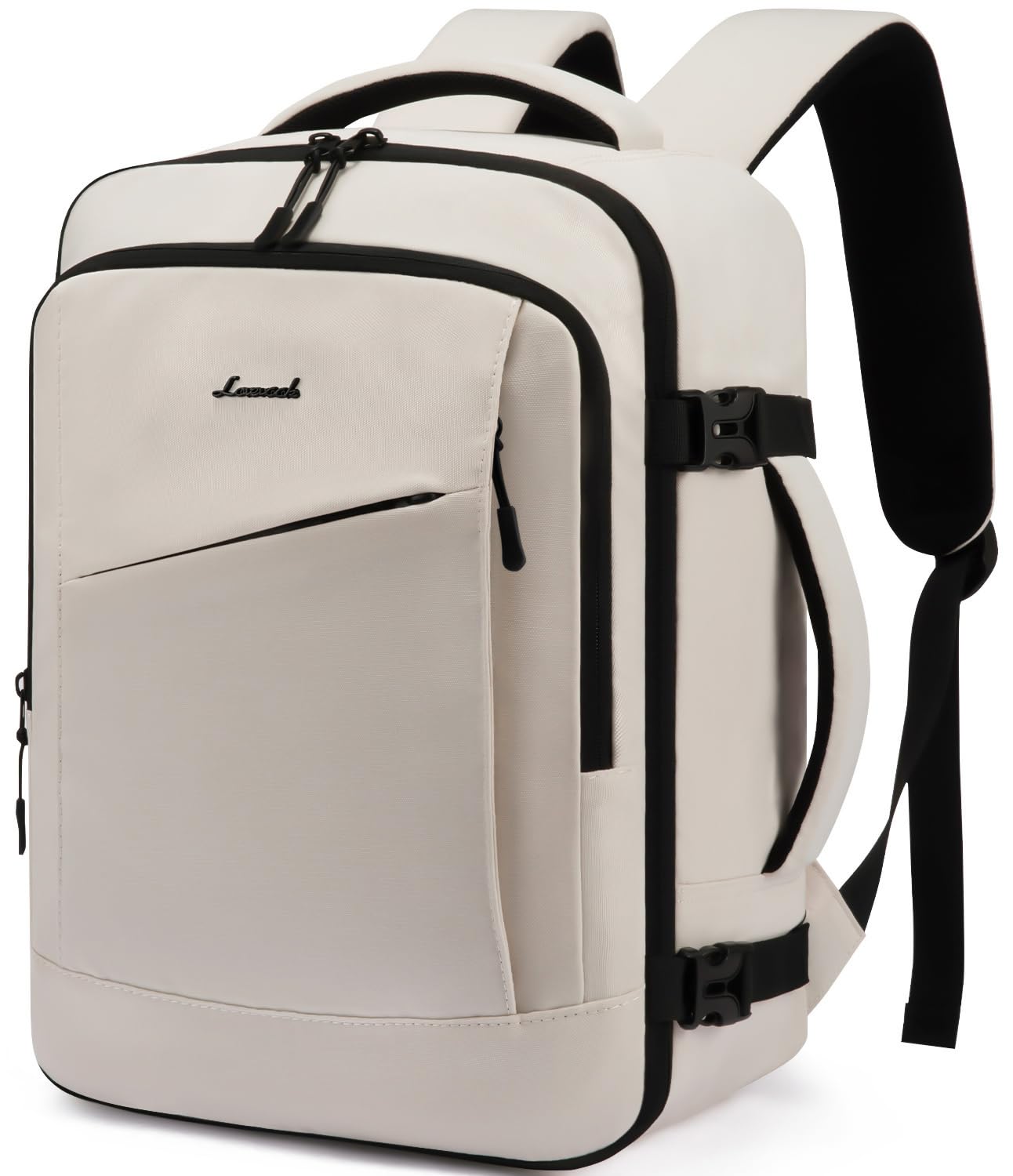 LOVEVOOK Ryanair Handgepäck 40x30x20, Rucksack Handgepäck Flugzeug Herren für 14 Zoll Laptop, 24L Klein Reiserucksack Travel Backpack Tasche Damen Eurowings für Weekender, Business, Schwarz