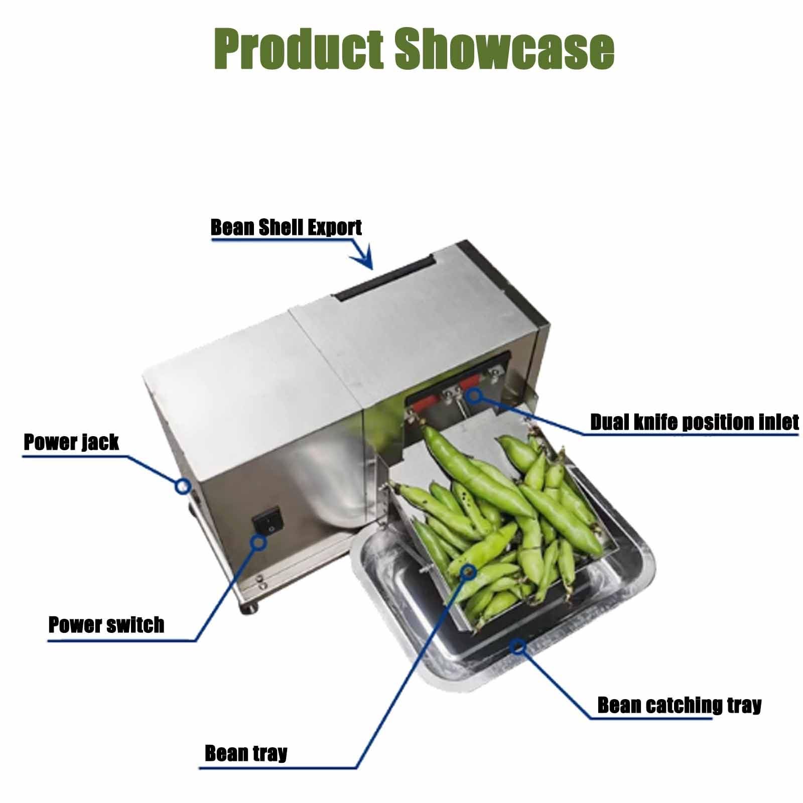 Machine à éplucher les haricots, machine semi-automatique à double tambour pour un usage commercial, capacité de 15 W, solution efficace pour décaper et décortiquer les haricots