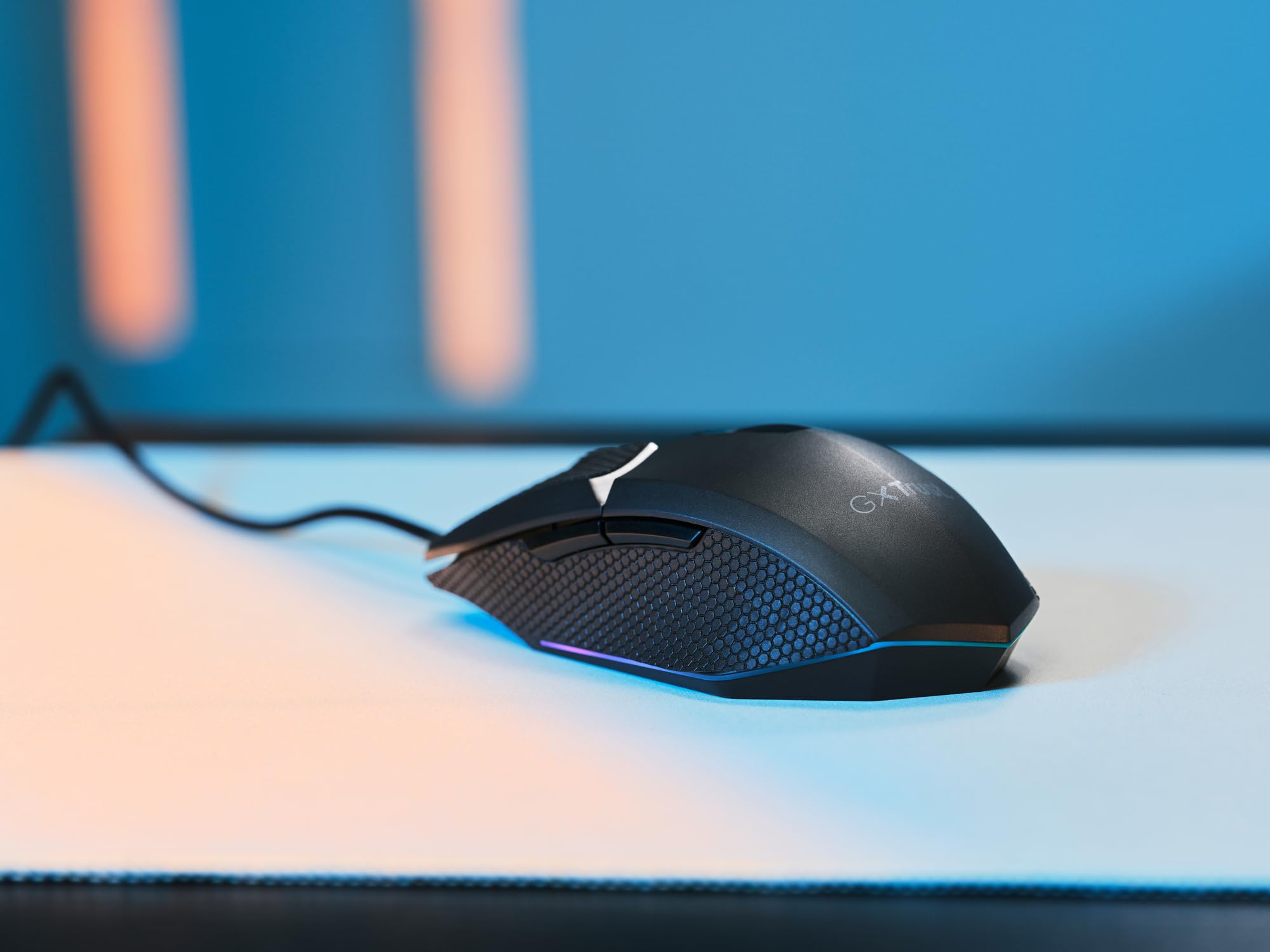 GXTrust 121 Felox+ Mouse Gaming con 6 Pulsanti Programmabili, 10000 DPI, USB 180 cm, Software Incluso, Illuminazione LED Multicolore, Mouse con Filo per PC, Portatile, Computer, Nero