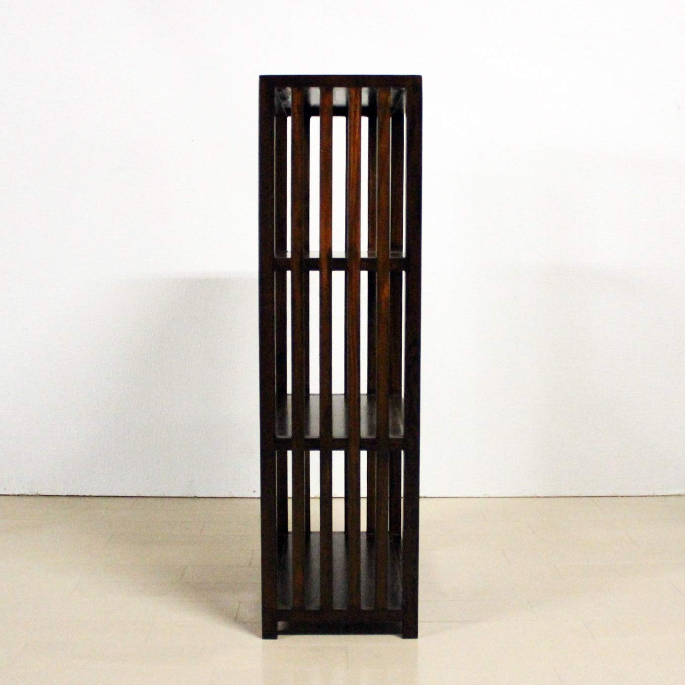 木製ラック 3段 格子状 ブラウン 09c55 楽天市場】木製 格子ラック 3段【ダークブラウン】[高さ89cm