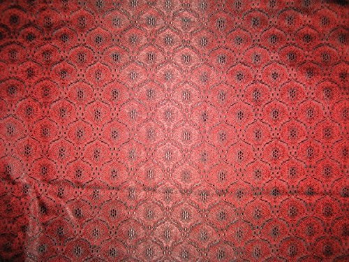 Tissu brocart viscose soie rouge de 111,8 cm pour couture indienne