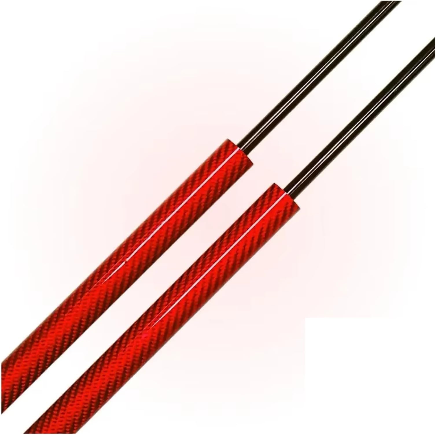 For Mustang Mk6 S550 Qty2 Trunk Struts With Spring Coupe With Stock Spoiler Rear Tailgate Lift Supports Shock Tailgate Boot Struts(Red Carbon Fiber)