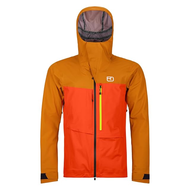 Ortovox Mens 3L Ravine Shell Jacket Lightweight Freeride Shell with Ventilation Zips Storm Hood for Ski Touring