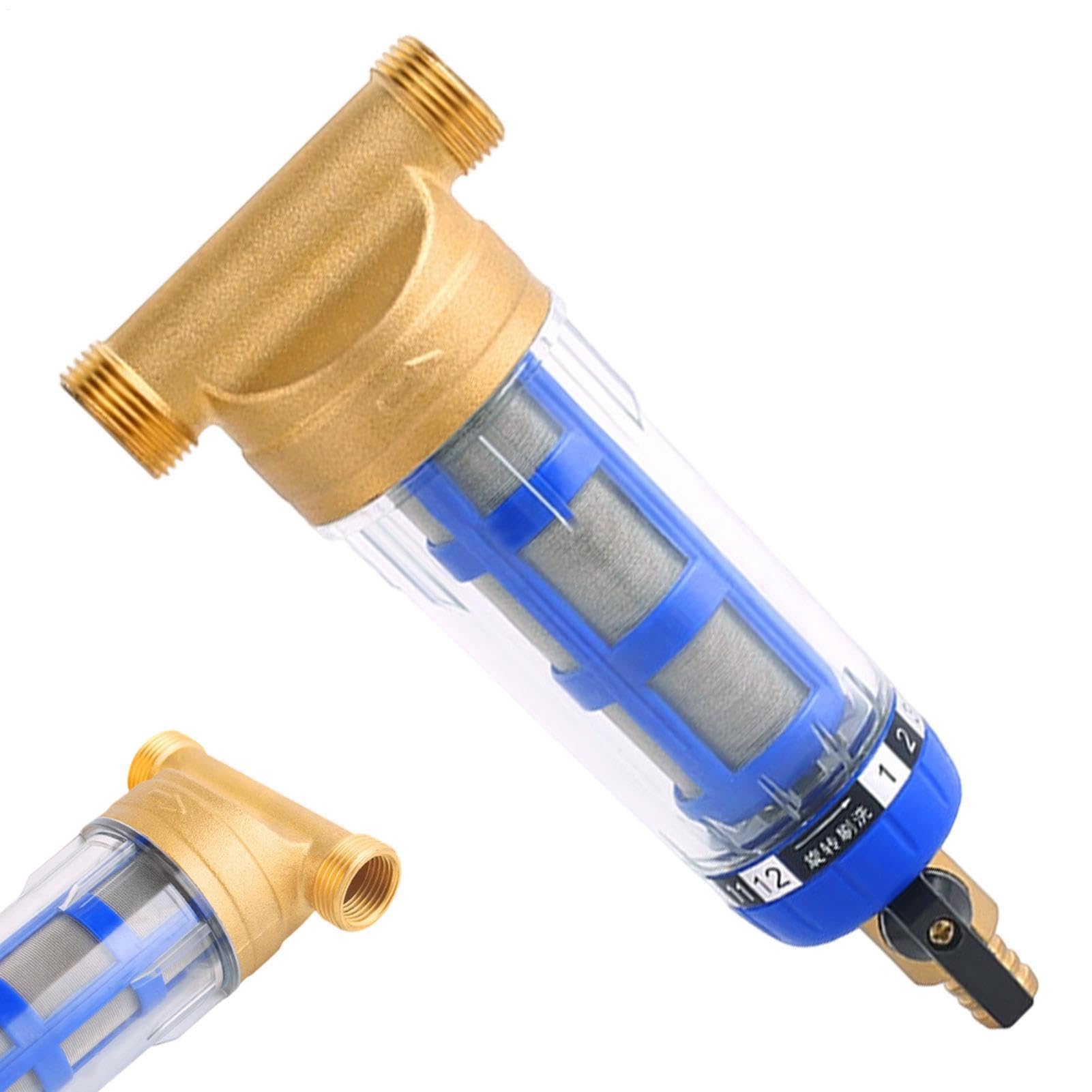 Prefiltro de latón spin down para purificar agua del grifo doméstico